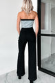 Blocking The Haters Denim Contrast Jumpsuit (Black/Denim) - NanaMacs