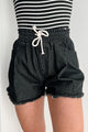 Full Throttle Denim Elastic Waist Shorts (Black) - NanaMacs