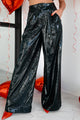 Flawless Finale Sequin Wide Leg Pant (Black) - NanaMacs