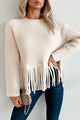 Sedona Sunrises Fringe Sweater (Natural) - NanaMacs