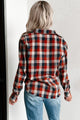 Earning My Keep Plaid Button-Up Shirt (Red)