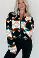 Ships by 9/17 Arizona Nights Aztec Sherpa Jacket (Hunter) - NanaMacs