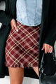 Anywhere With You Plaid Skirt (Burgundy Multi) - NanaMacs