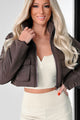 I've Moved On Cropped Puffer Jacket (Dark Coffee) - NanaMacs