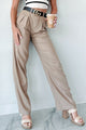 Brunch In Nantucket Linen Wide Leg Pant (Taupe) - NanaMacs