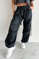 DOORBUSTER Mansel Wide Leg Cargo Pants (Black) - NanaMacs