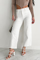 Caruso High Rise Wide Leg Kancan Crop Jeans (White) - NanaMacs