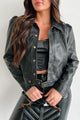 Studio City Puff Sleeve Leather Jacket (Washed Black) - NanaMacs