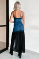 Showing Personality Denim Contrast Maxi Dress (Denim) - NanaMacs