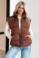 A Call From Fall Puffer Vest (Chocolate) - NanaMacs