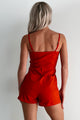 Joelle Denim Romper (Red) - NanaMacs