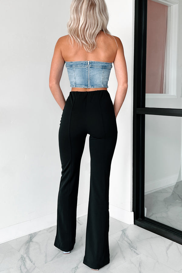 Brooklyn Baddie Denim Tube Top (Blue) - NanaMacs