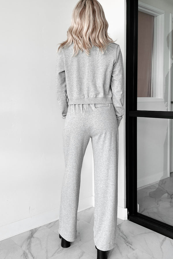 Caledon Drawstring Waist Sweatpants (Melange Grey) - NanaMacs