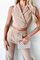 Rosalind Wrap Tie Crop Vest (Khaki) - NanaMacs