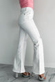 Maureen Special A High Rise Distressed Flare Jeans (White) - NanaMacs