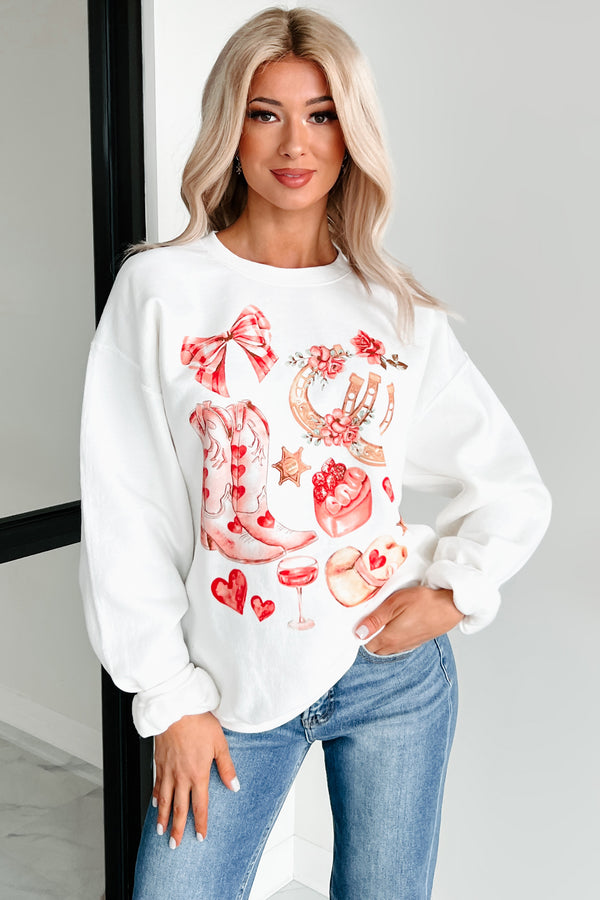 Country Kind Of Love Western Graphic Sweatshirt (Cream) - NanaMacs