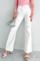 Maureen Special A High Rise Distressed Flare Jeans (White) - NanaMacs