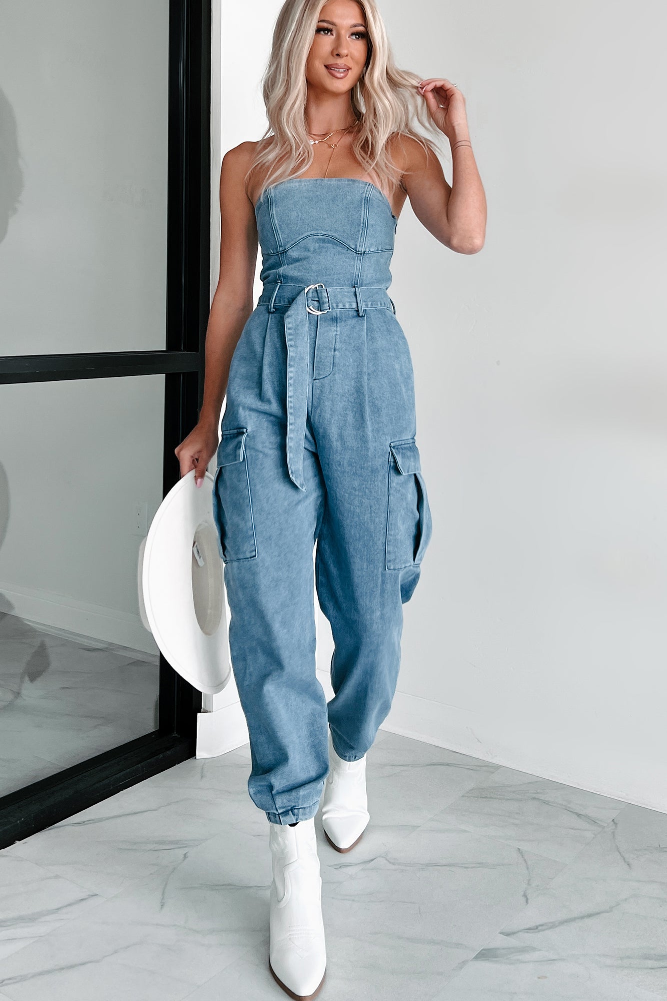 Ignite Your Passion Denim Cargo Jumpsuit (Denim) · NanaMacs