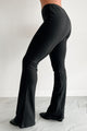 Take Me Home Ribbed Flare Pants (Black)