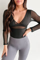 Holding You Responsible Mesh Contrast Bodysuit (Black)