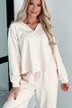 Working From Home Two-Piece Loungewear Set (Cream) - NanaMacs