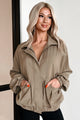 Cool Afternoons Lightweight Zip-Up Jacket (Khaki) - NanaMacs