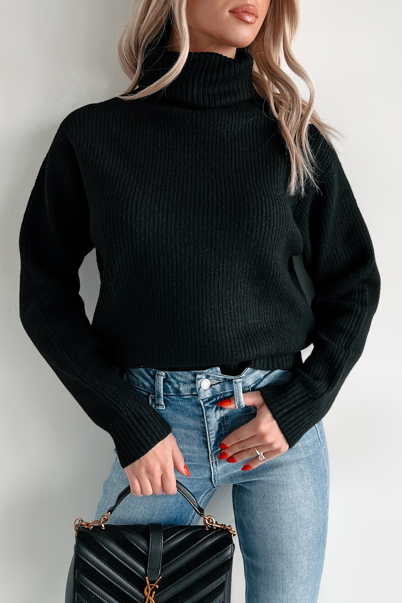 Where Stories Are Written Turtleneck Sweater (Black) - NanaMacs