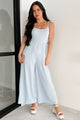 Light As Air Ribbed Wide Leg Jumpsuit (Ice Blue)