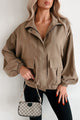 Cool Afternoons Lightweight Zip-Up Jacket (Khaki) - NanaMacs