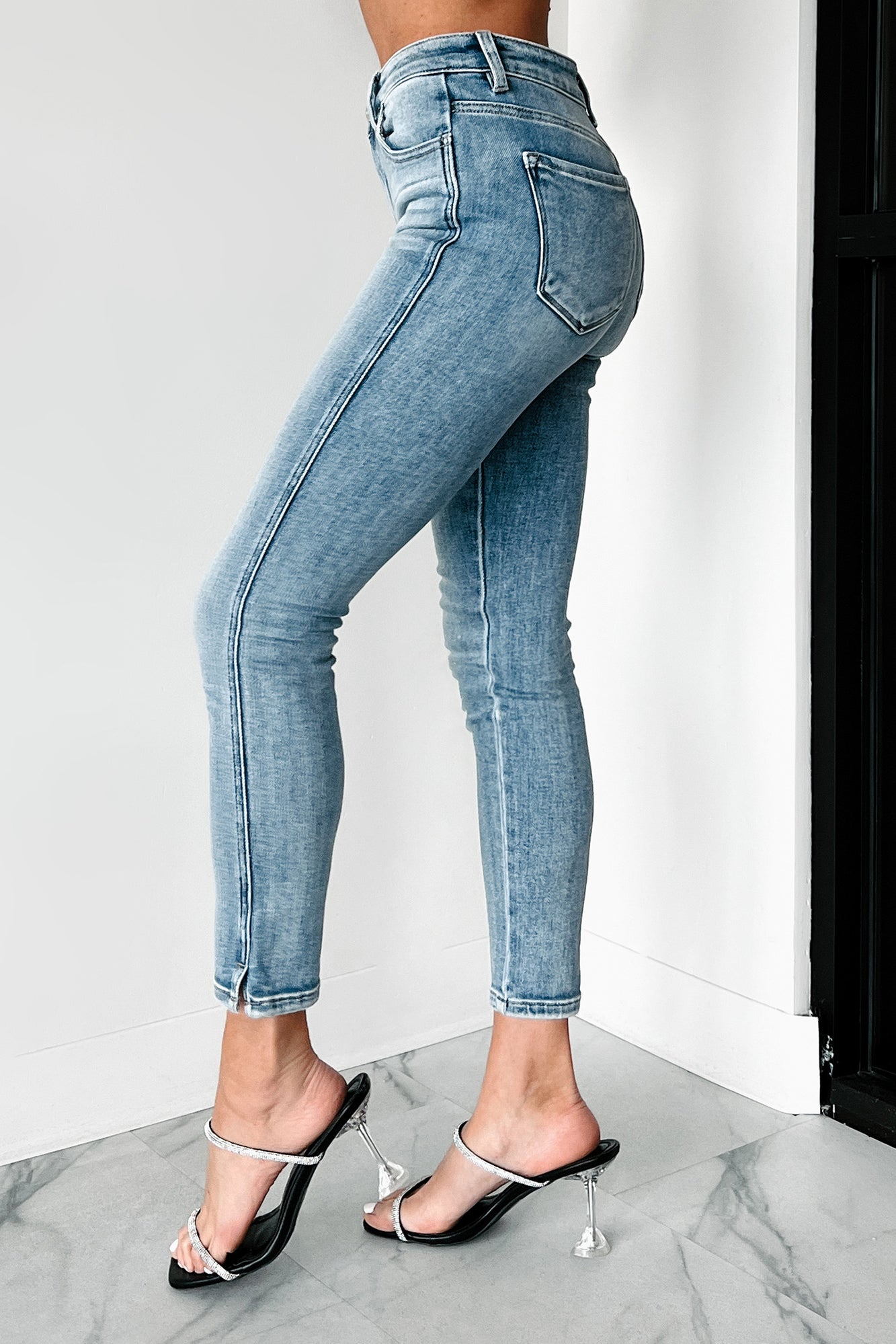 Milana Mid Rise Crop Skinny Risen Jeans (Medium) - NanaMacs