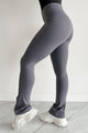 Curvy Confidence High Rise Flare Legging (Charcoal)