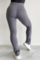 Curvy Confidence High Rise Flare Legging (Charcoal)