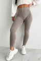 No Rush Washed Seamless Leggings (Peach Charcoal) - NanaMacs