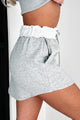 Sporty & Spicy Fleece Knit Paperbag Mini Skirt (Heather Grey) - NanaMacs