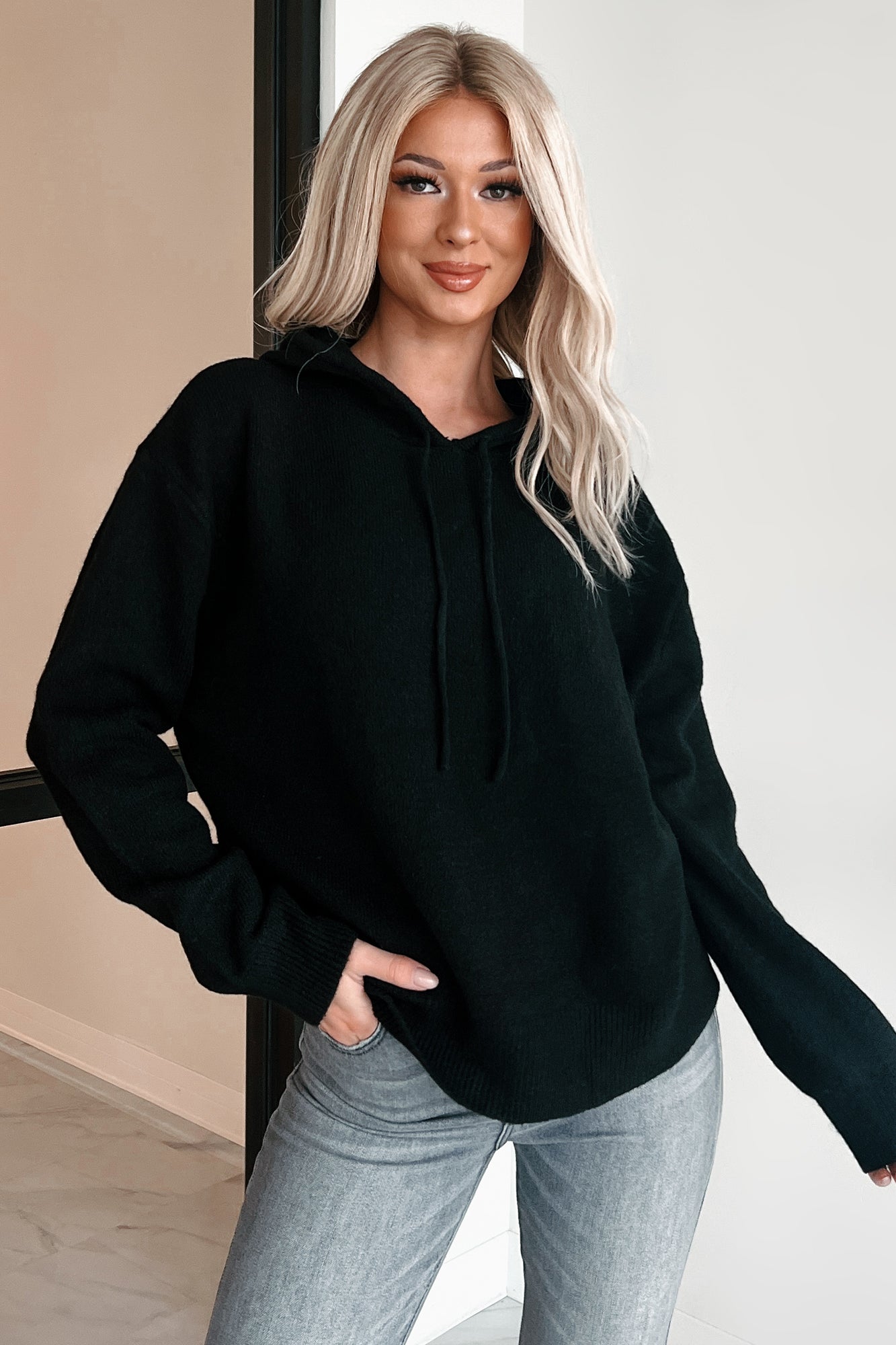 Finding My Focus Hooded Sweater (Black) - NanaMacs