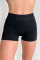 Just Vibing Ribbed Spandex Shorts (Black)