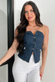 Radiate Strength Strapless Denim Top (Dark) - NanaMacs