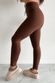 In Routine Drawstring Active Leggings (Espresso)