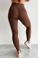 In Routine Drawstring Active Leggings (Espresso)