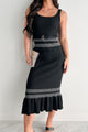 Comfort In The Quiet Rib Knit Midi Dress (Black) - NanaMacs