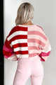 I Chose You Colorblock Crop Sweater (Red/Multi) - NanaMacs