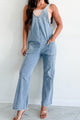 Sarika Denim Jumpsuit (Medium Denim) - NanaMacs