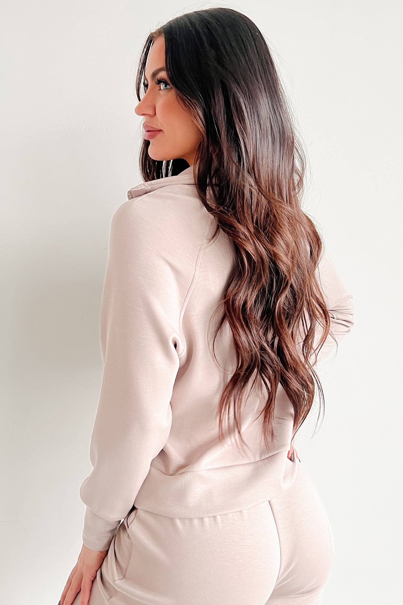 Cool As A Cucumber Hoodie & Sweatpants Set (Taupe) - NanaMacs