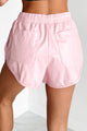 Expected Outcomes Faux Leather Shorts (Pink) - NanaMacs