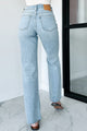 Enid High Rise Distressed Sneak Peek Straight Leg Jeans (Medium Light) - NanaMacs