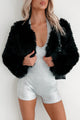 The Posh Life Faux Fur Crop Jacket (Black)