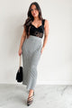 Wish I Could Sweater Knit Long Skirt (Heather Grey) - NanaMacs