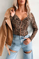 Flirty Expertise Leopard Mesh Corset Top (Leopard)