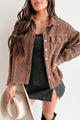 Casually Coasting Corduroy Shacket (Brown) - NanaMacs