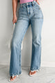 Fitzgerald High Rise Wide Flare Kancan Jeans (Medium) - NanaMacs